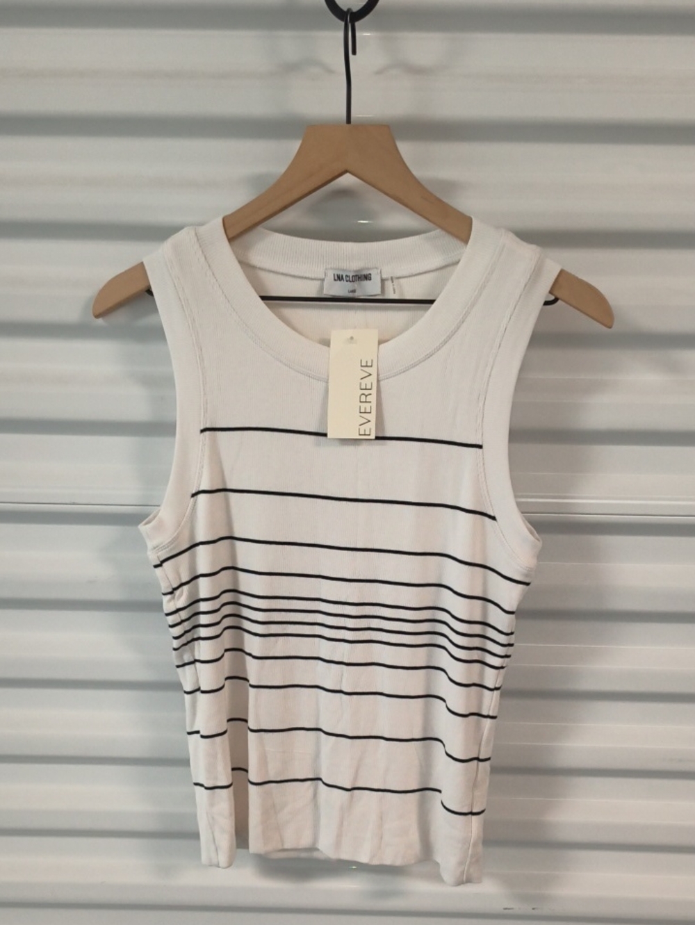 LNA Clothing Evereve Stripped Tank Tops Women's Size L NWT